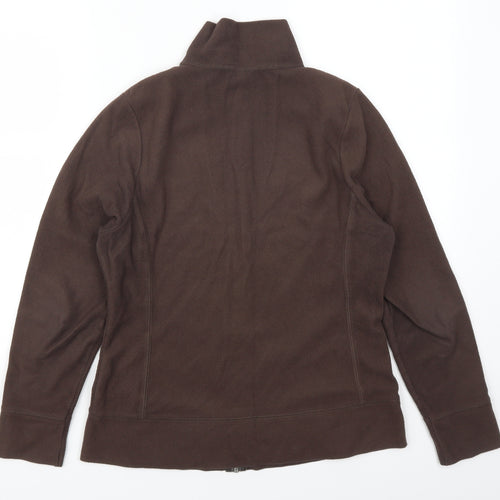 Preworn Womens Brown  Fleece Jacket  Size 14