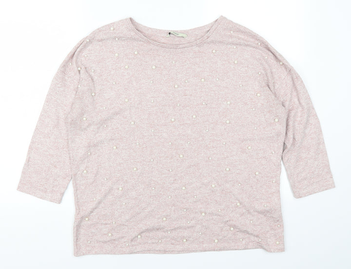 George Womens Pink Basic T-Shirt Size 12