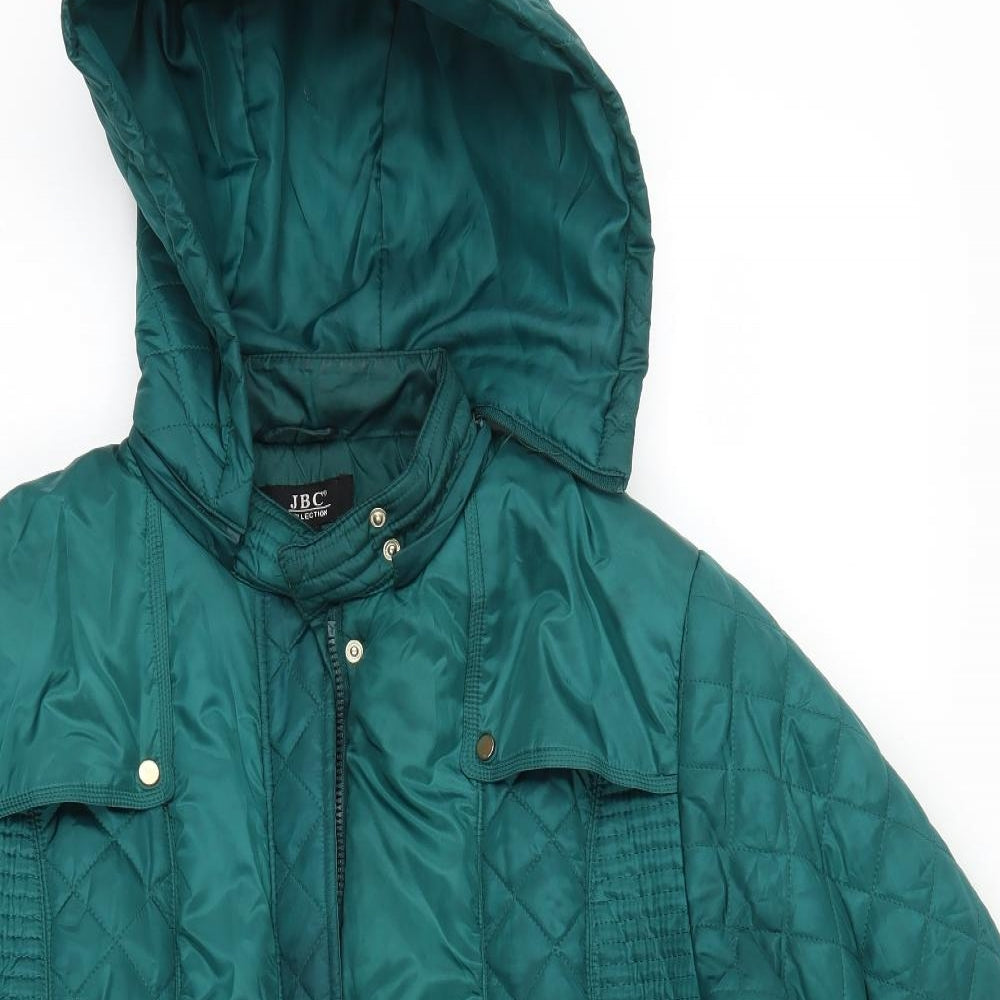 JBC Womens Green   Quilted Coat Size 18