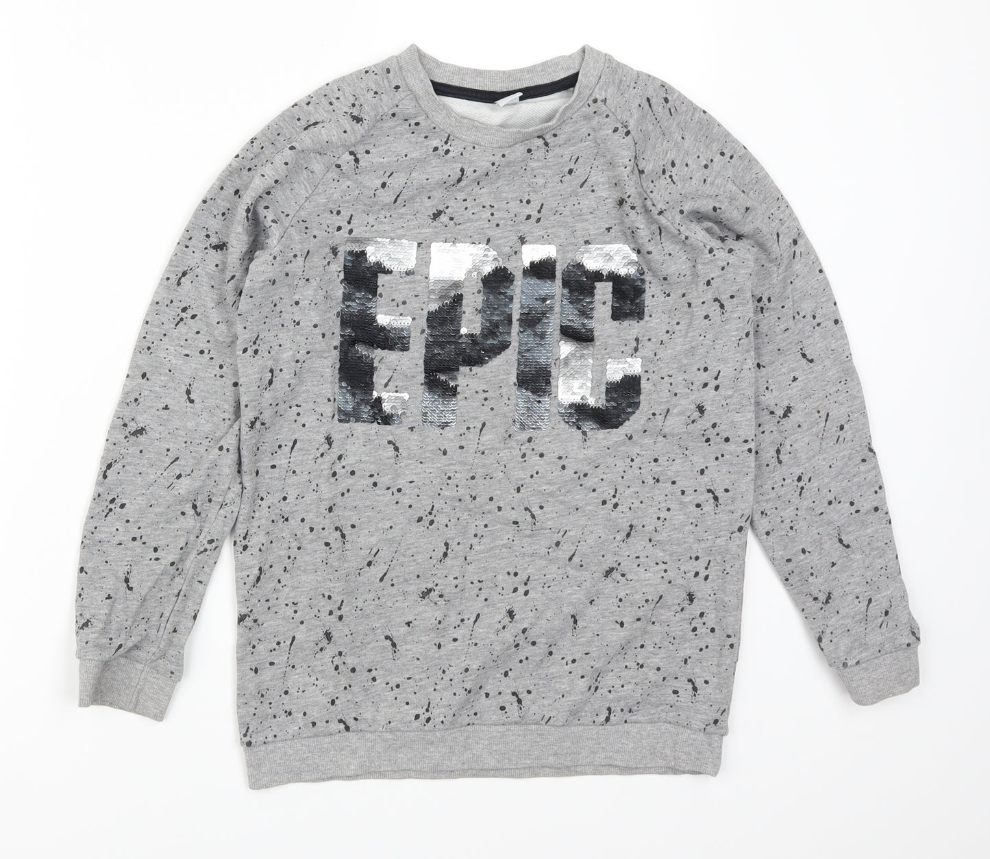 TU Boys Grey   Pullover Sweatshirt Size 10 Years  - Epic