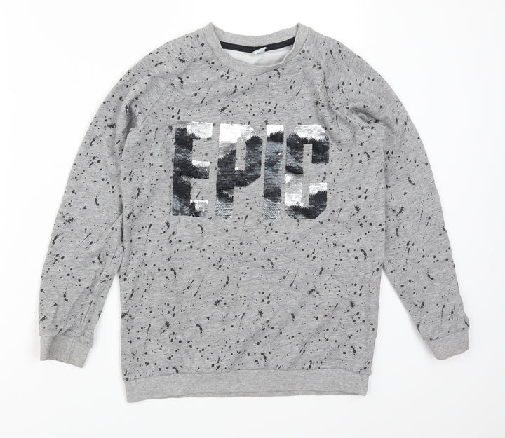 TU Boys Grey   Pullover Sweatshirt Size 10 Years  - Epic