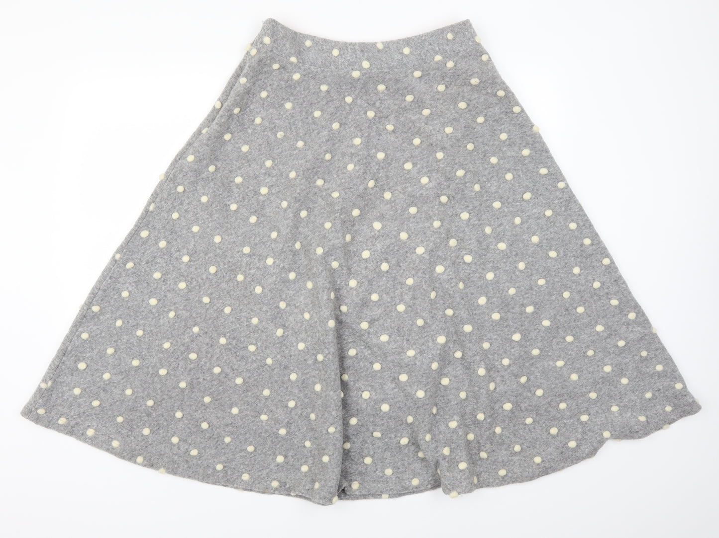 Anthropologie Womens Grey Polka Dot  Maxi Skirt Size M