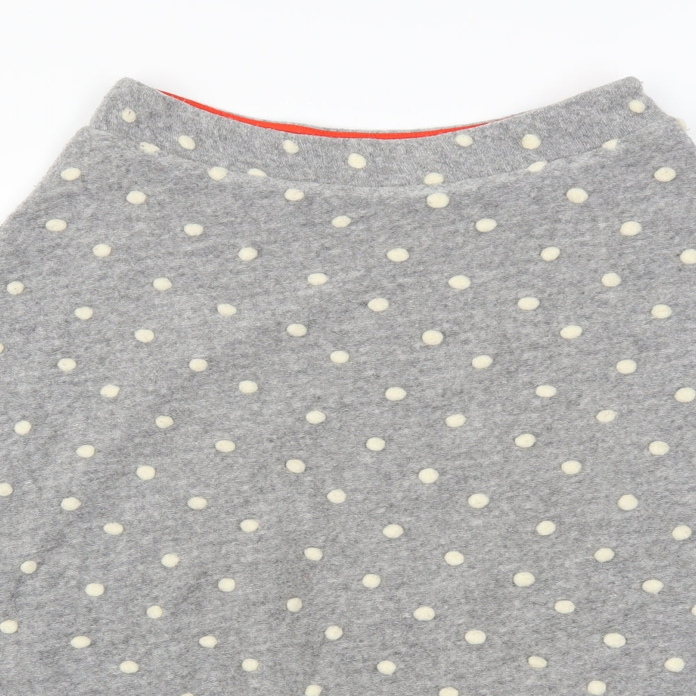 Anthropologie Womens Grey Polka Dot  Maxi Skirt Size M