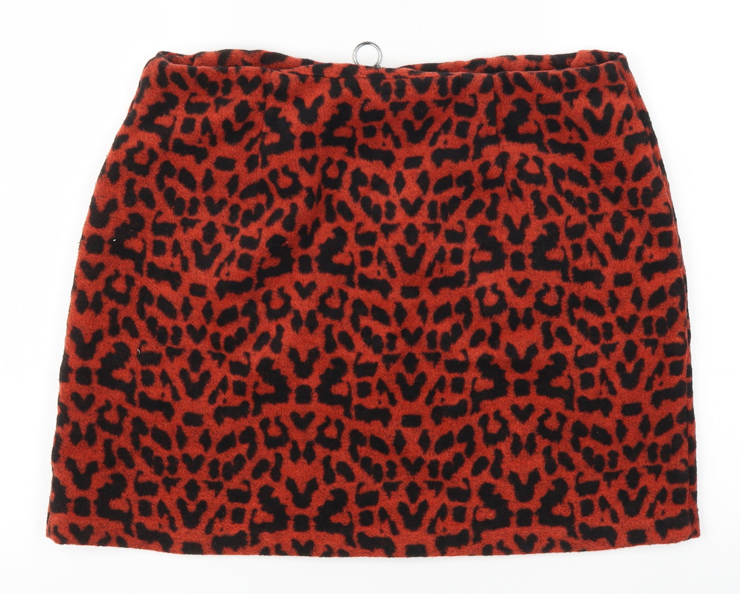 Primark Womens Red Animal Print  Mini Skirt Size 16