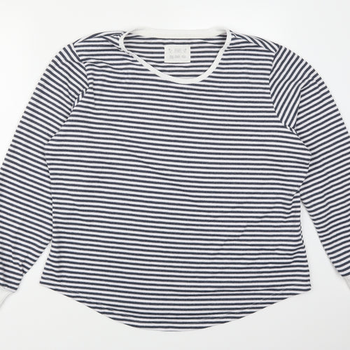 F&F Womens Blue Striped Rayon Top Pyjama Top Size 20