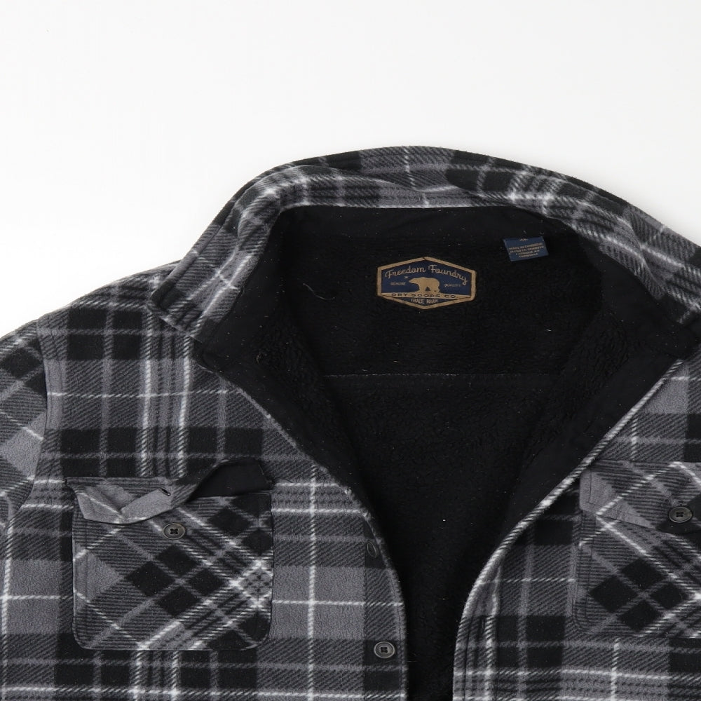 FREEDOM FOUNDRY Mens Grey Check  Jacket  Size XL