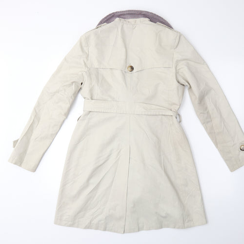 MARVIN BROWNE Womens Beige   Trench Coat Coat Size 10