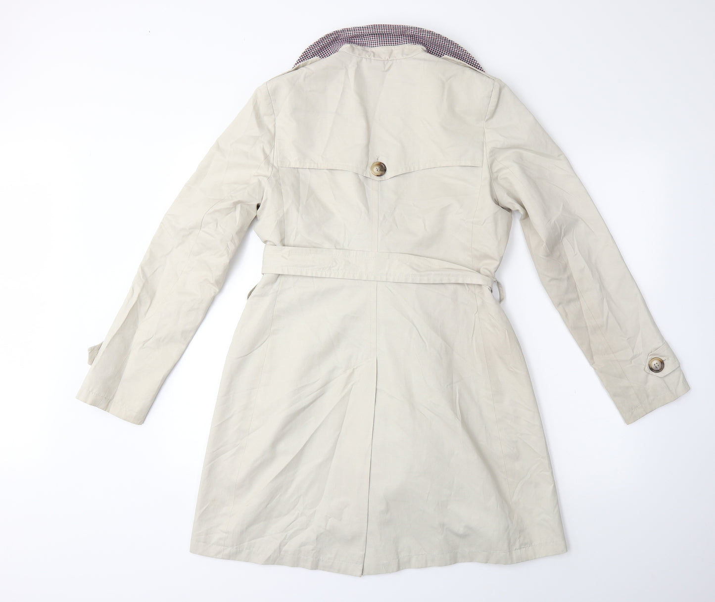 MARVIN BROWNE Womens Beige   Trench Coat Coat Size 10