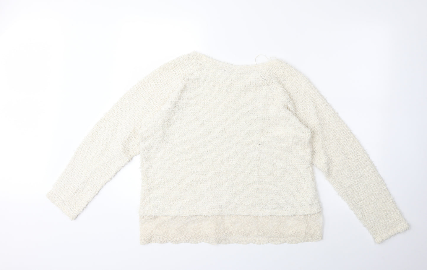 George Womens White  Knit Pullover Jumper Size 16