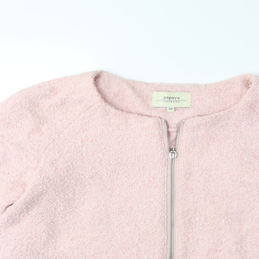 Papaya Womens Pink   Jacket Coat Size 10