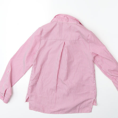 Nutmeg Girls Pink Striped  Basic Button-Up Size 10 Years