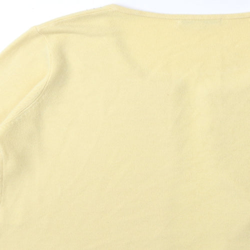 Klass Collection Womens Yellow  Knit Cardigan Jumper Size L
