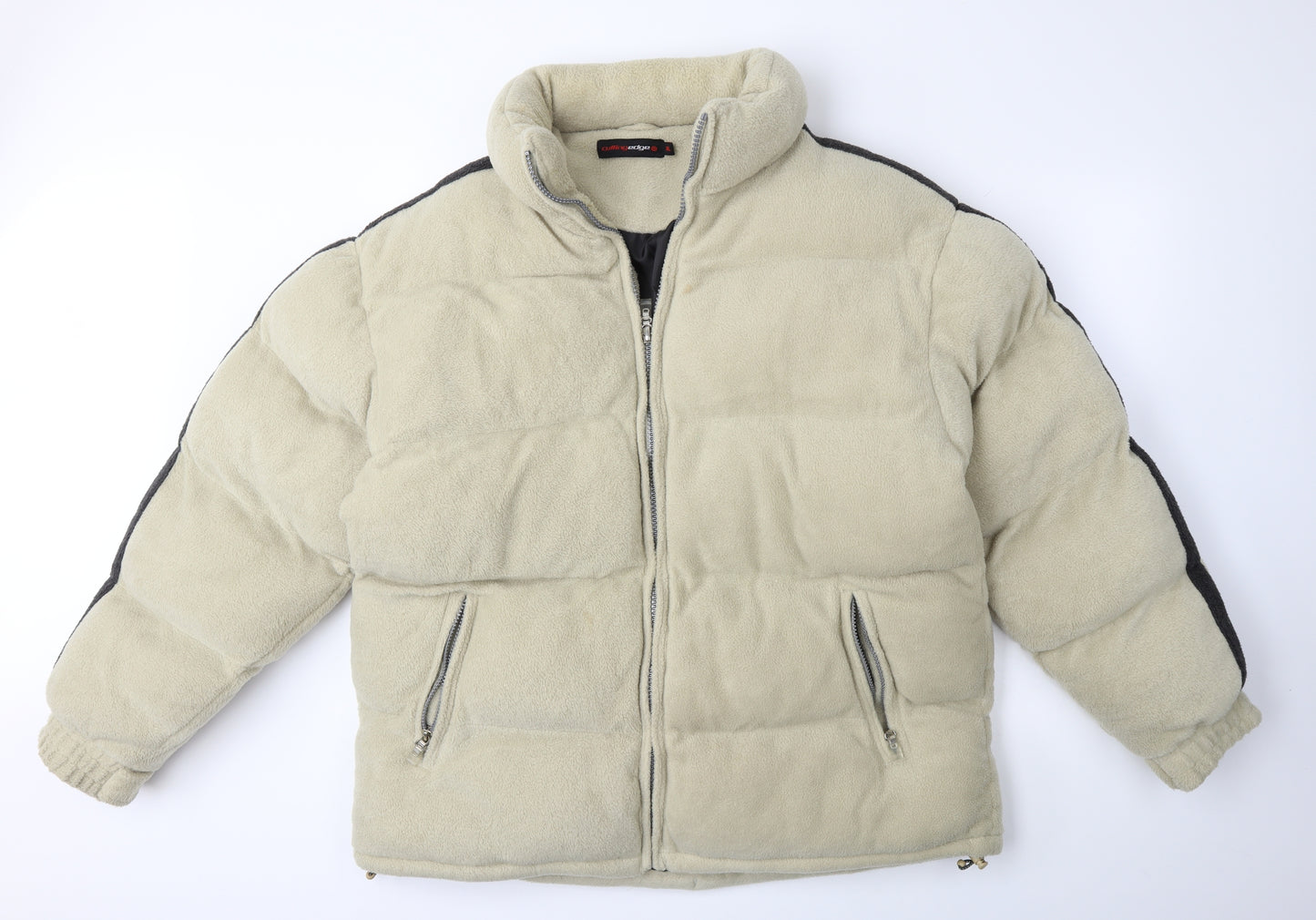 Cutting Edge Mens Beige   Puffer Jacket Coat Size XL