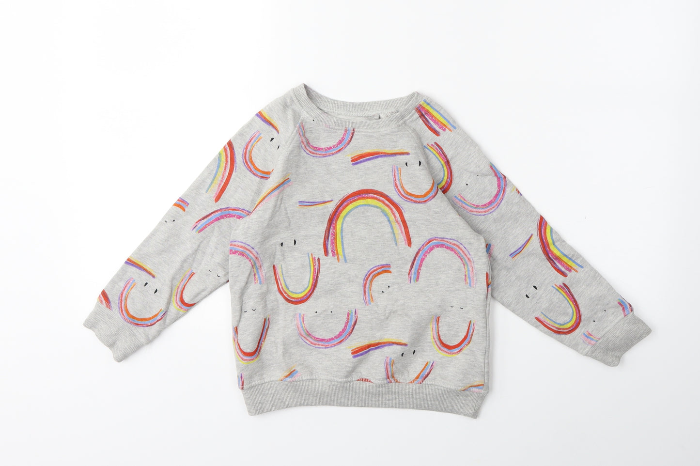 NEXT Girls Grey   Pullover Sweatshirt Size 7 Years