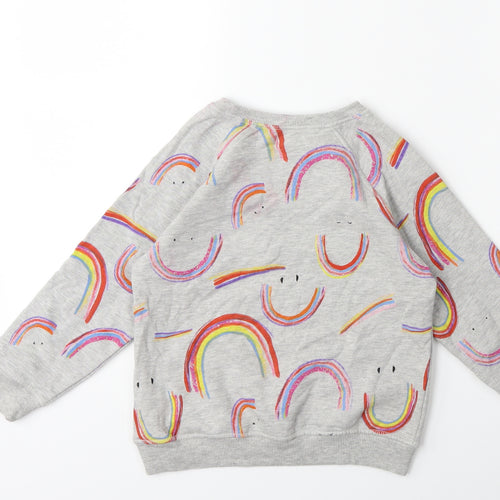 NEXT Girls Grey   Pullover Sweatshirt Size 7 Years