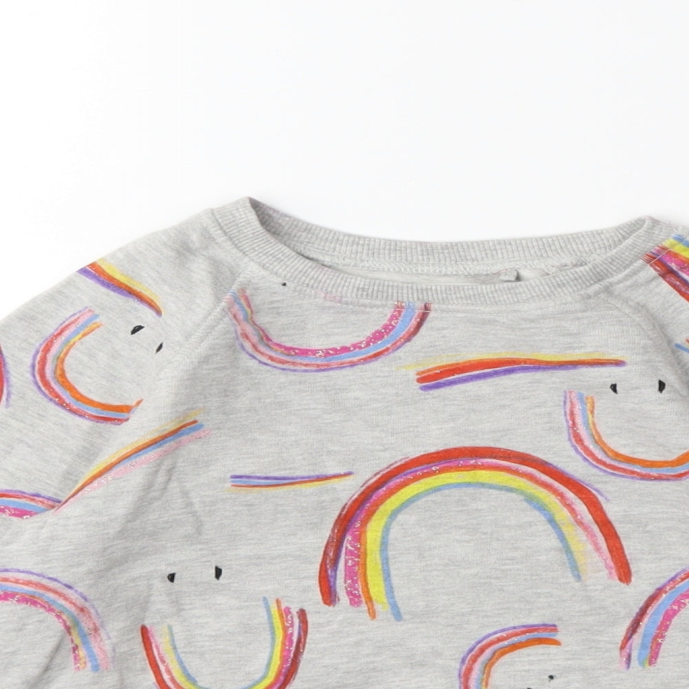 NEXT Girls Grey   Pullover Sweatshirt Size 7 Years