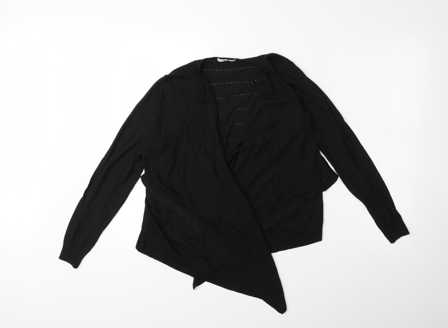 TU Womens Black  Knit Cardigan Jumper Size 12