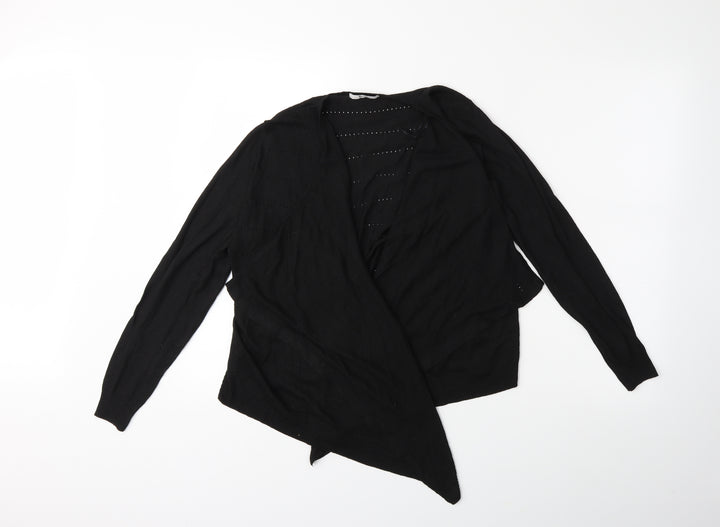 TU Womens Black  Knit Cardigan Jumper Size 12