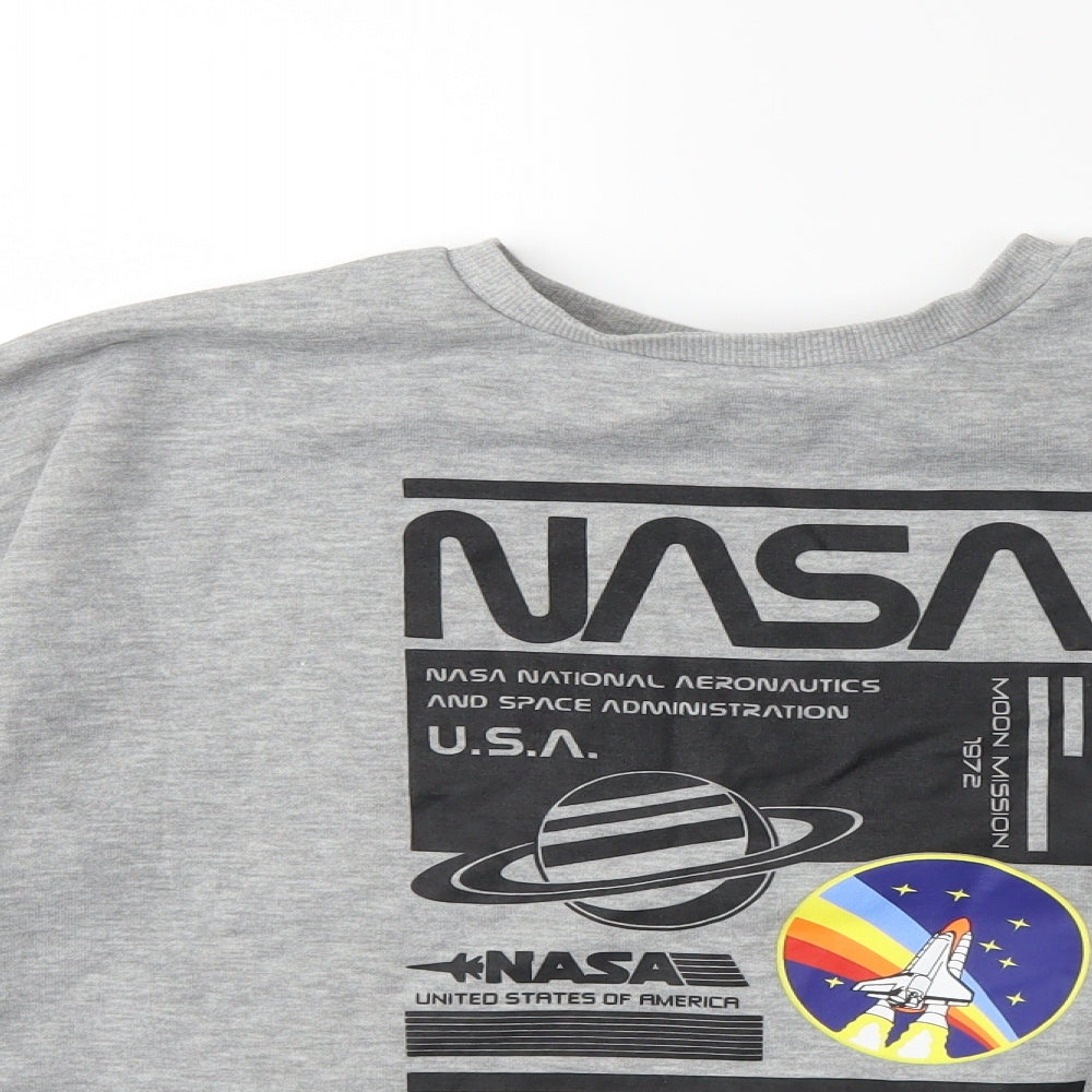 NASA Womens Grey   Pullover Sweatshirt Size 6