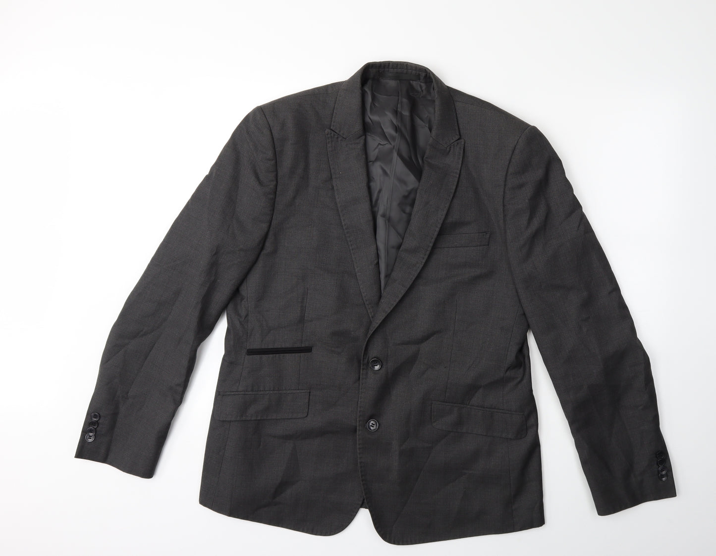 Preworn Mens Grey   Jacket Suit Jacket Size 38
