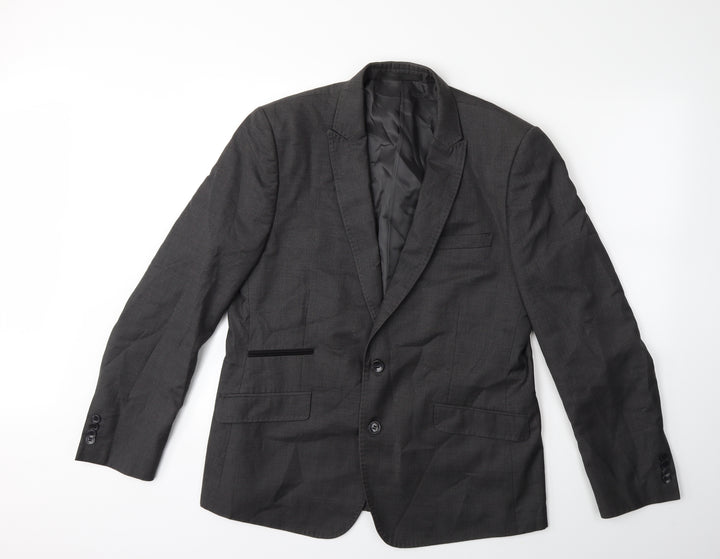 Preworn Mens Grey   Jacket Suit Jacket Size 38