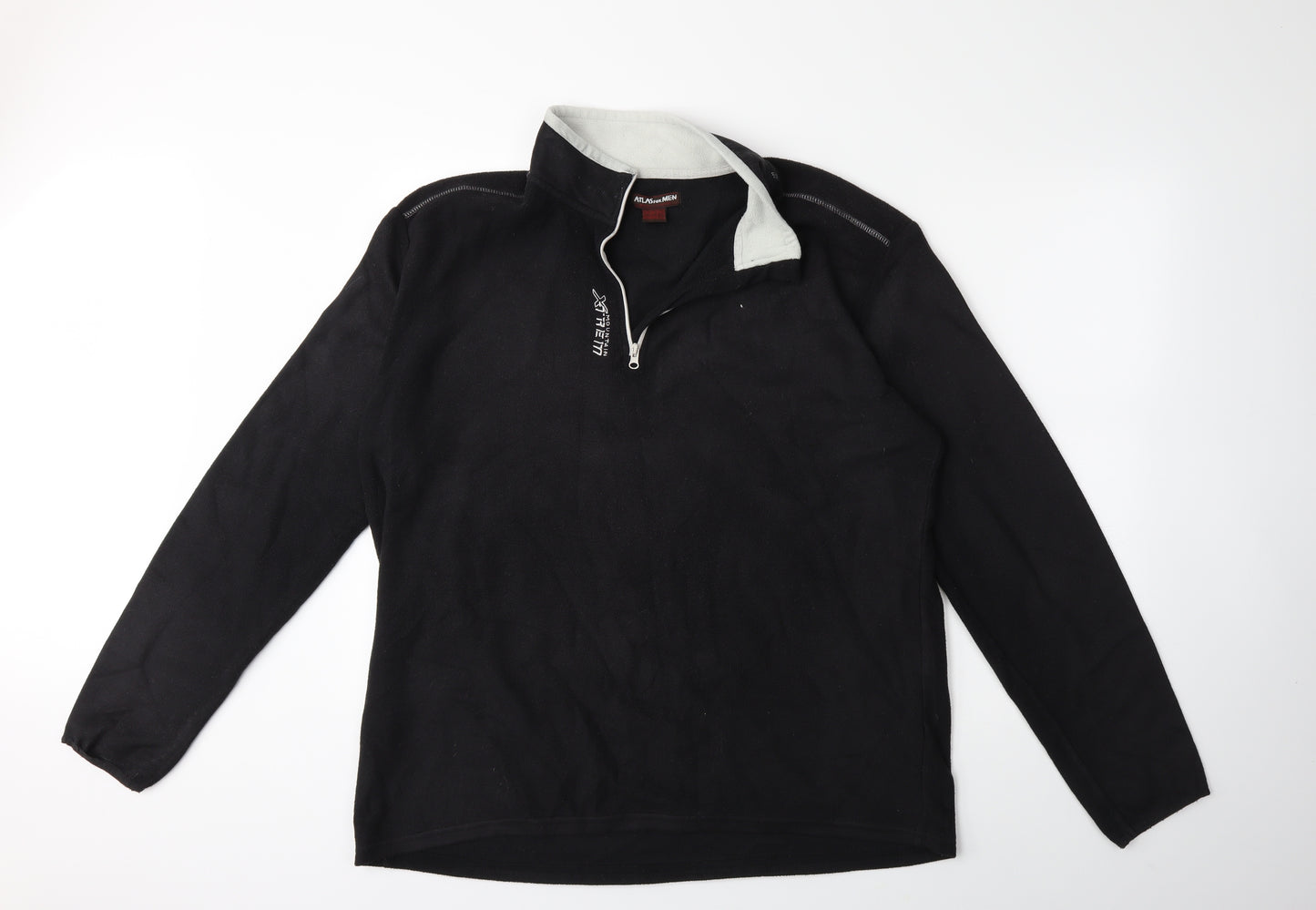 Atlas Mens Black  Fleece Jacket  Size XL