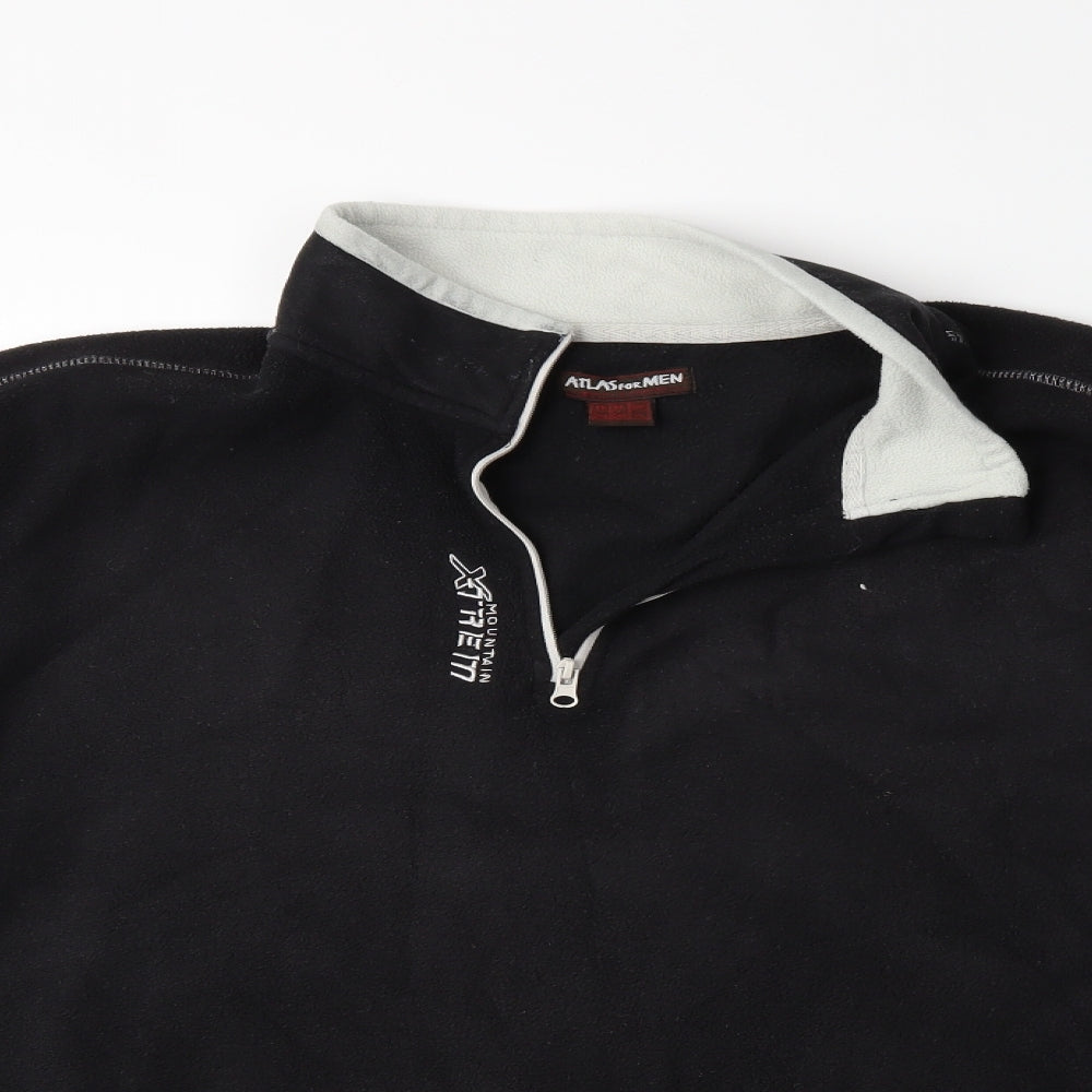 Atlas Mens Black  Fleece Jacket  Size XL