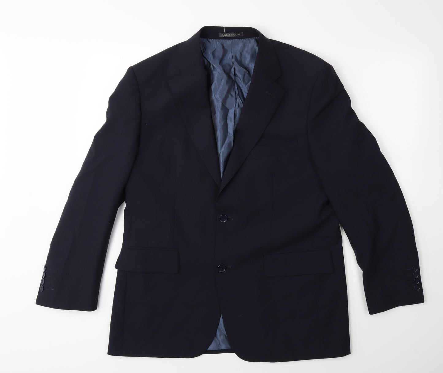 Greenwoods Mens Black   Jacket Suit Jacket Size 38
