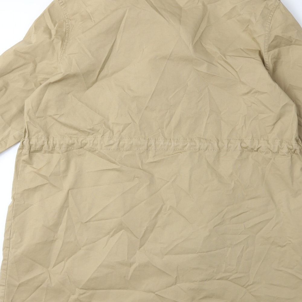 hei ma Womens Beige   Trench Coat Coat Size L