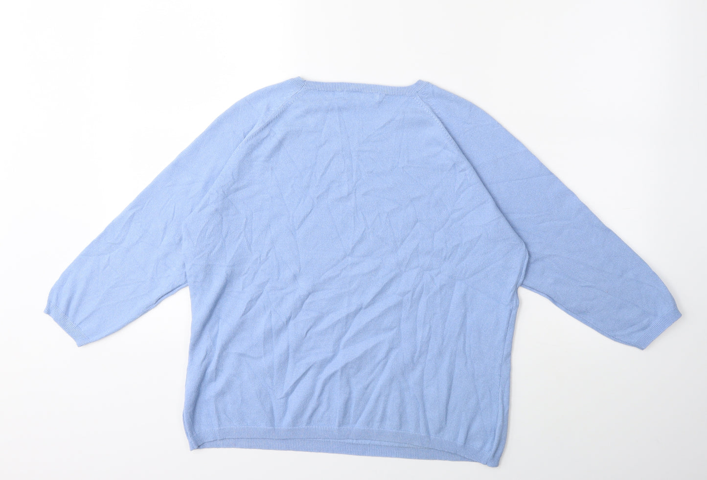 Marks and Spencer Womens Blue  Knit Pullover Jumper Size 22
