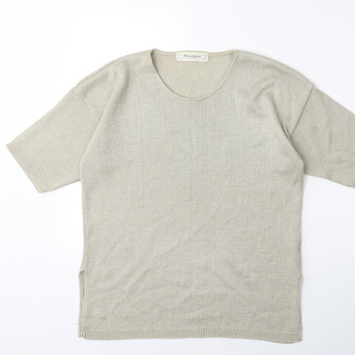 sharman Womens Beige  Knit Pullover Jumper Size 6