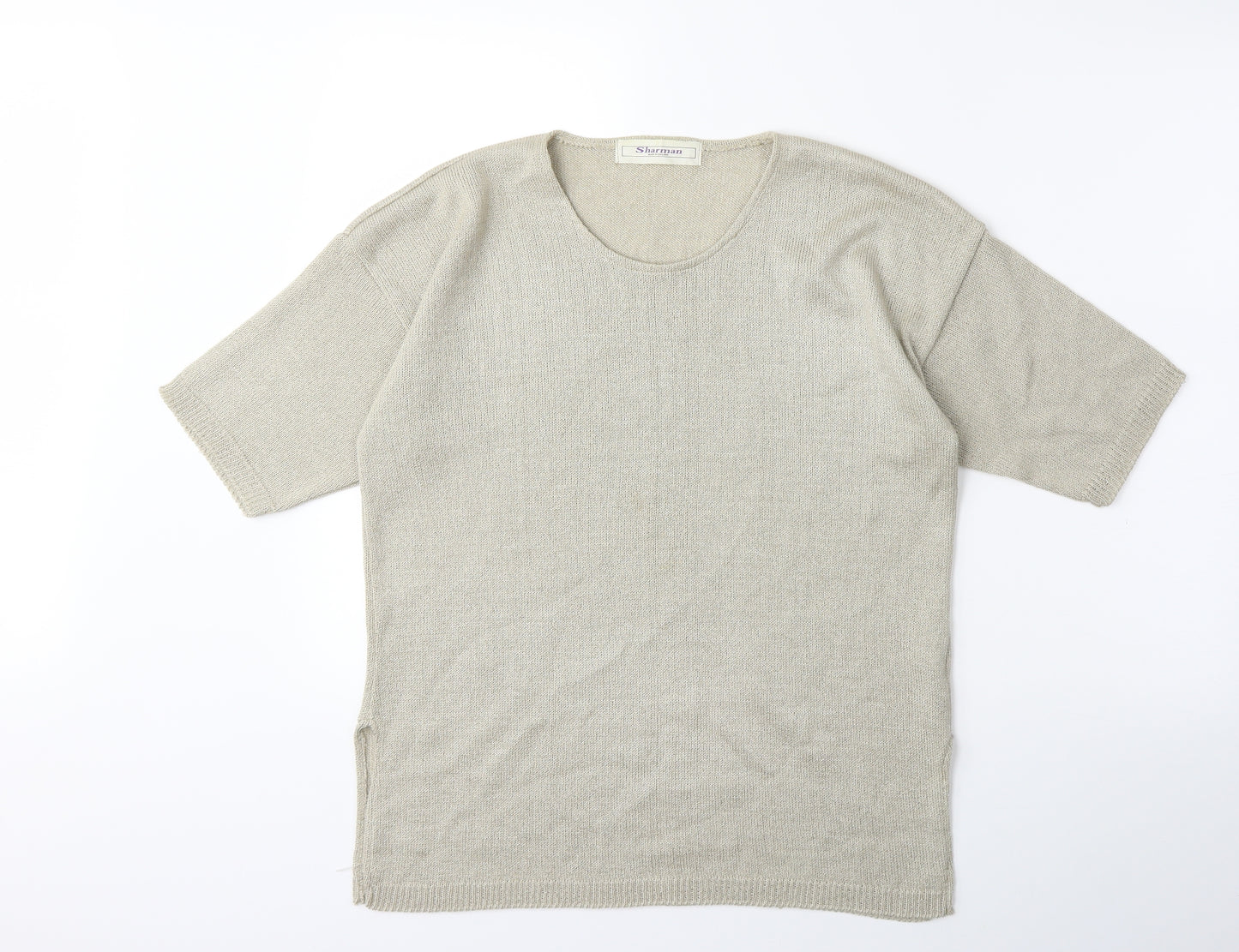 sharman Womens Beige  Knit Pullover Jumper Size 6