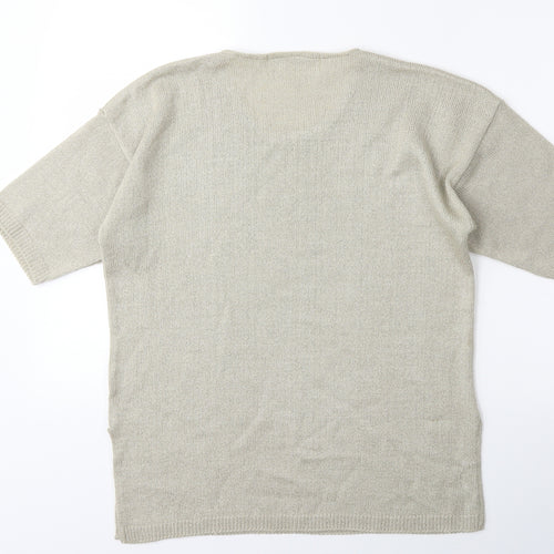 sharman Womens Beige  Knit Pullover Jumper Size 6