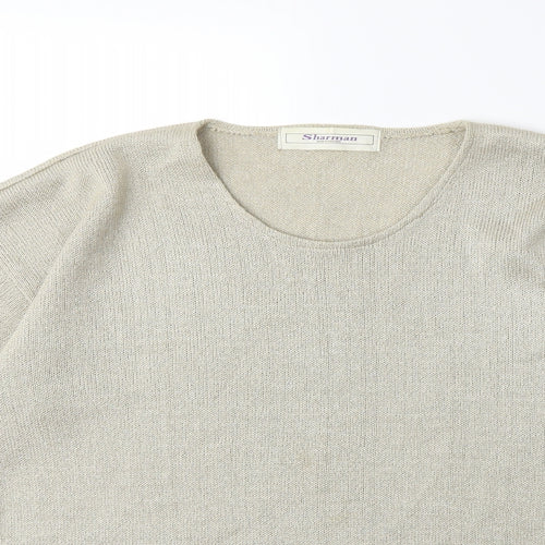 sharman Womens Beige  Knit Pullover Jumper Size 6