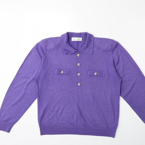 Marks and Spencer Womens Purple  Knit Pullover Jumper Size 12