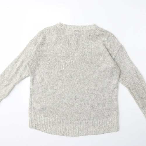 New Look Womens Grey  Knit Pullover Jumper Size S