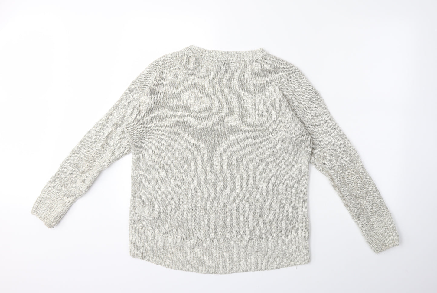 New Look Womens Grey  Knit Pullover Jumper Size S