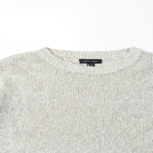 New Look Womens Grey  Knit Pullover Jumper Size S