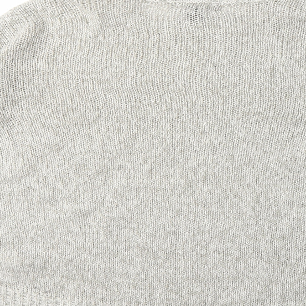 New Look Womens Grey  Knit Pullover Jumper Size S