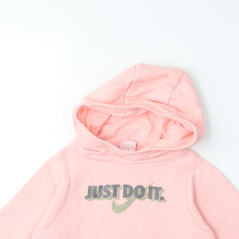 Nike Girls Pink   Pullover Hoodie Size 8 Years