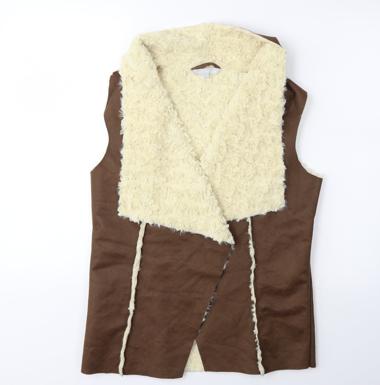 Red Herring Womens Brown   Gilet Coat Size 12