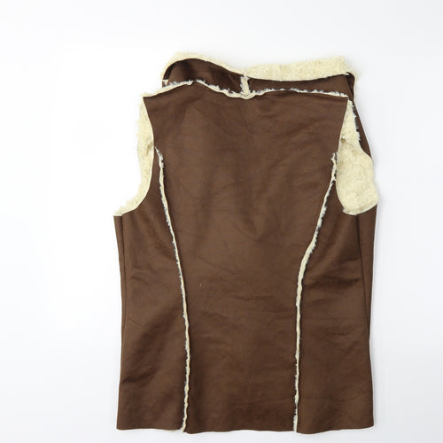 Red Herring Womens Brown   Gilet Coat Size 12