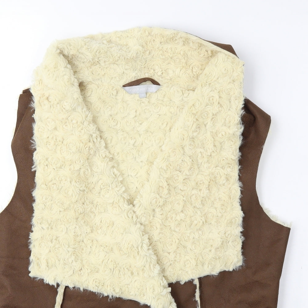 Red Herring Womens Brown   Gilet Coat Size 12