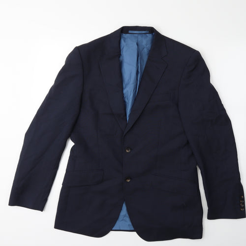 Marks and Spencer Mens Blue Striped  Jacket Suit Jacket Size 38