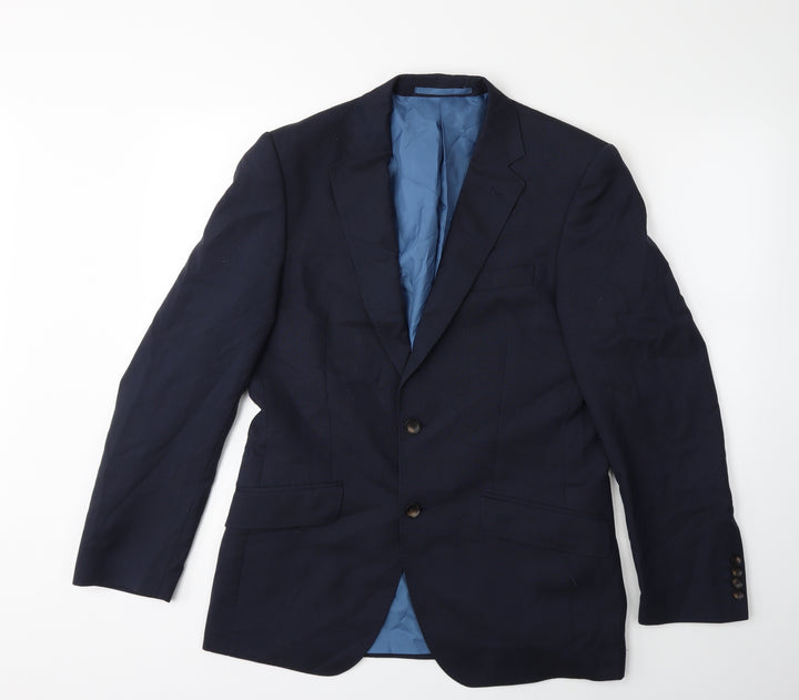 Marks and Spencer Mens Blue Striped  Jacket Suit Jacket Size 38