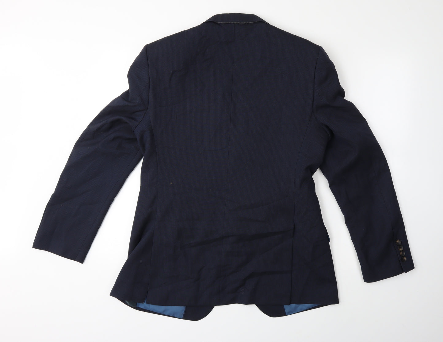 Marks and Spencer Mens Blue Striped  Jacket Suit Jacket Size 38