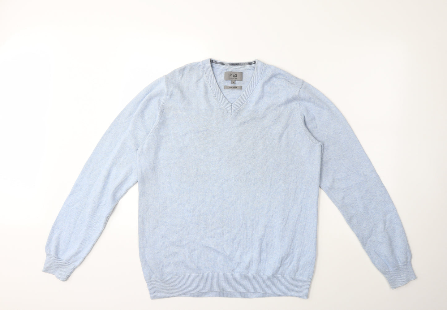 Marks and Spencer Mens Blue  Knit Pullover Jumper Size M