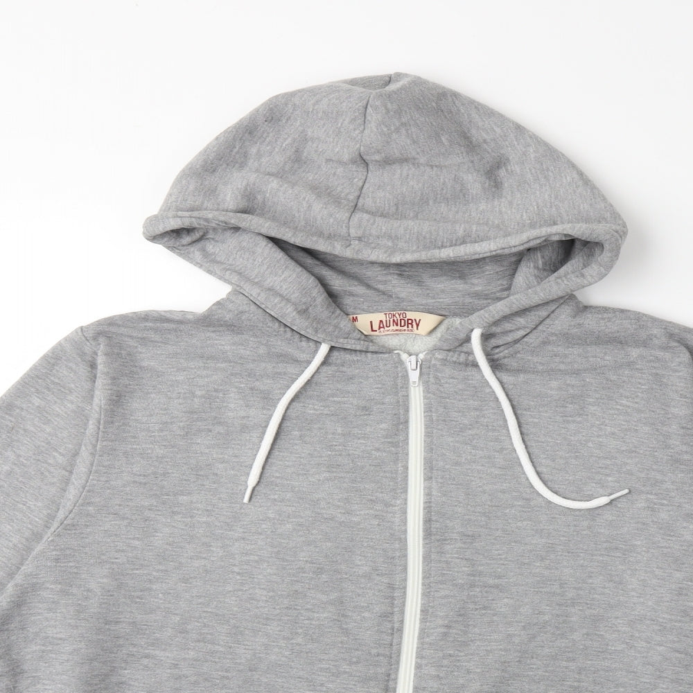 Tokyo Laundry Mens Grey   Full Zip Hoodie Size M
