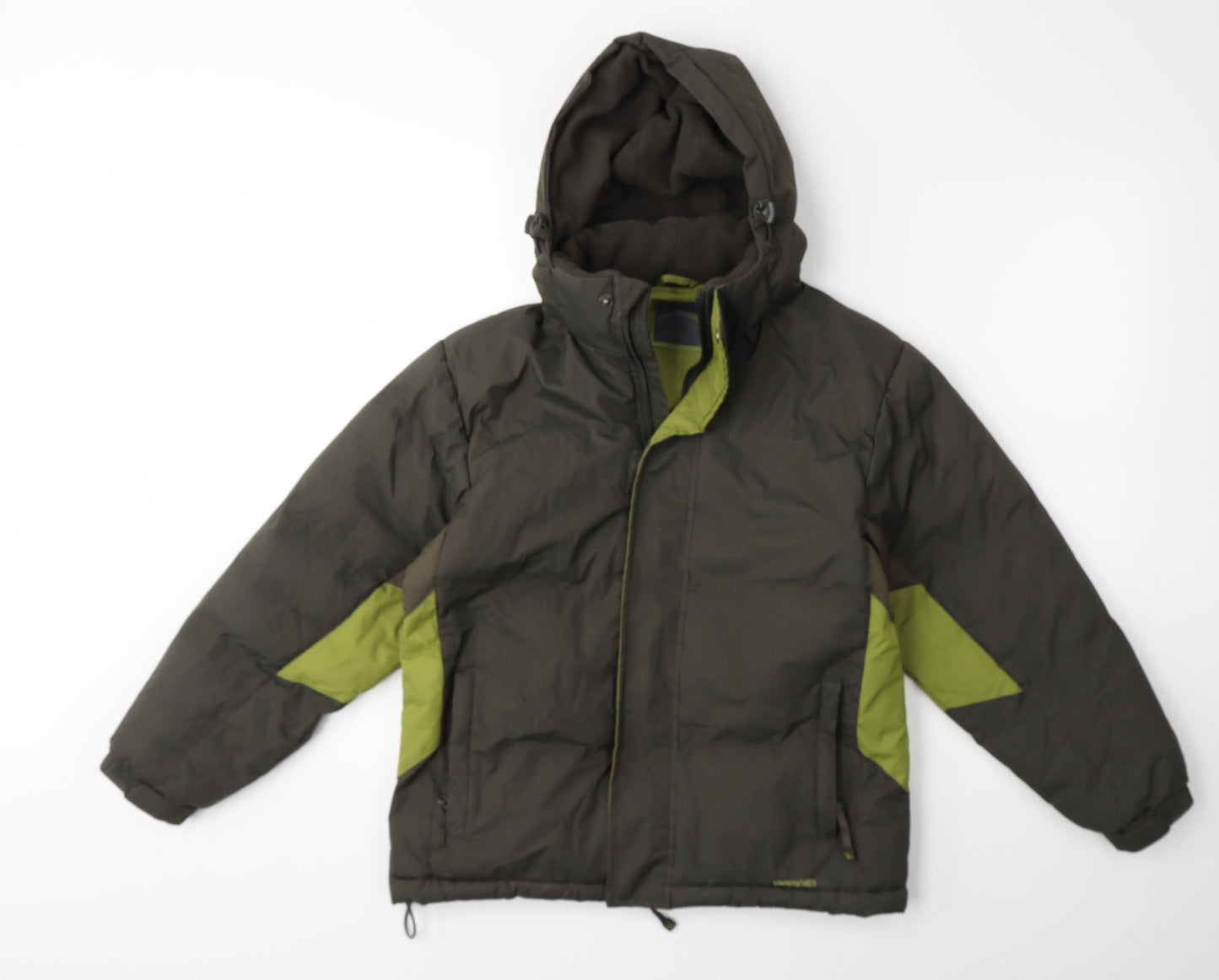 Mountain Life Boys Green   Rain Coat Coat Size 9-10 Years