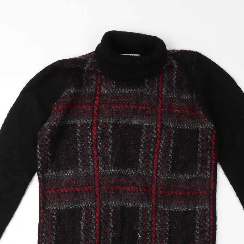Papaya Womens Black  Knit Pullover Jumper Size M
